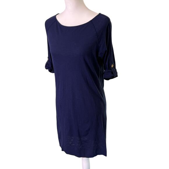 lilly pulitzer somerset navy dress 100% pima cotton dark blue womens size small - Picture 2 of 6